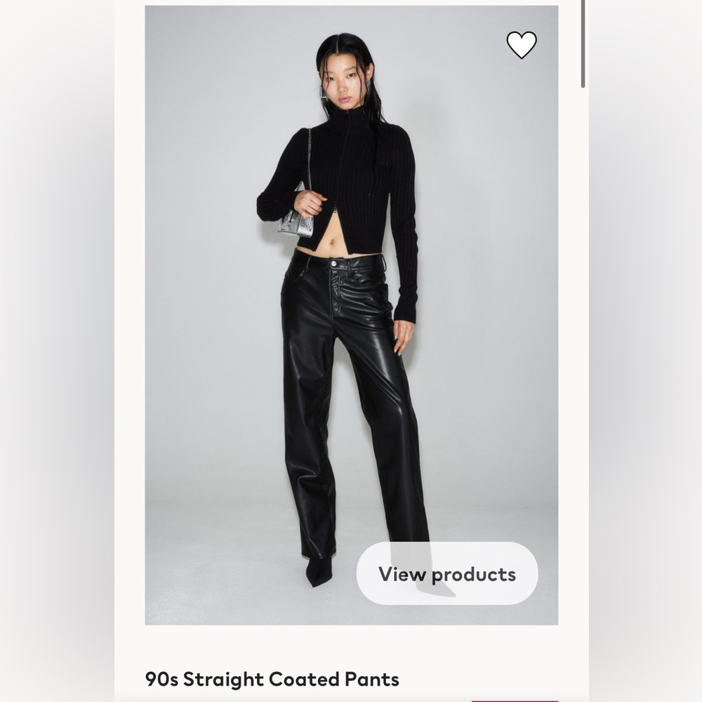 H&M Vegan Leather Pant Size 6